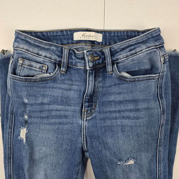 KanCan Signature VBK1448A Distressed Skinny Jeans Blue Sz 27 #4064 - Picture 2 of 12